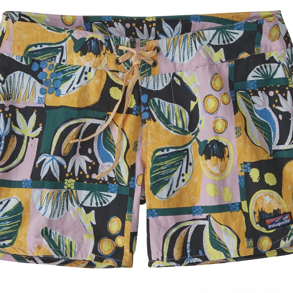 PATAGONIA Women's Wavefarer Patterned Board Shorts Size 12 NWT Surf Swim Beach